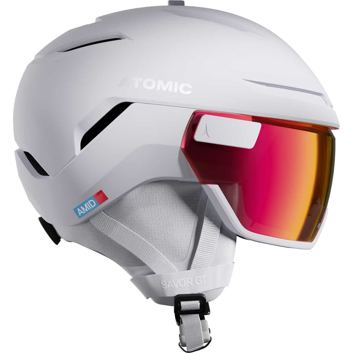 SAVOR GT AMID VISOR PHOTO Skihelm Weiß_WHITE HEATHER | 55-59