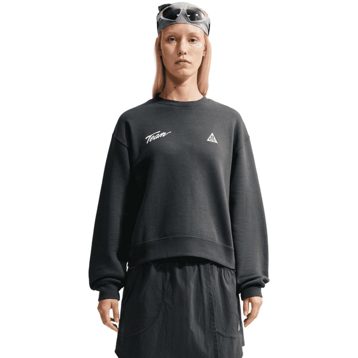 ACG Tuff Fleece Damen Sweatshirt Anthrazit_070__DK SMOKE GREY/WHITE | S