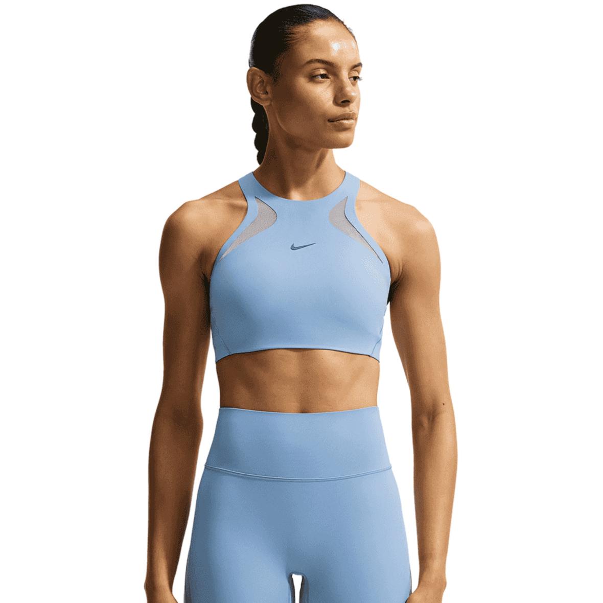 Nike Dri-Fit Universa Medium Support Damen Sport-BH ( Blau XL)