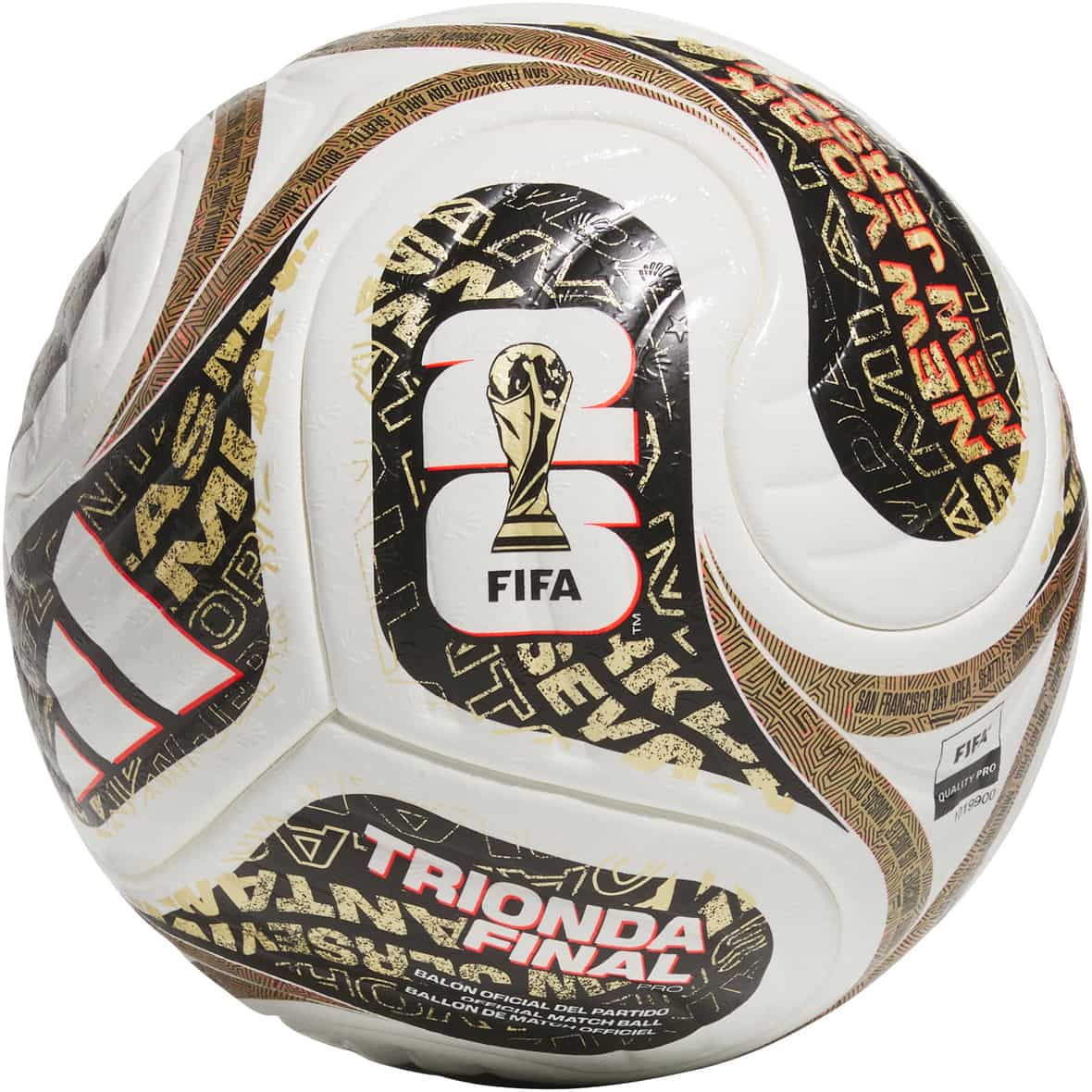 FIFA Weltmeisterschaft 26 Trionda Finals Pro Fußball Weiß_000__WHITE/BLACK/GOLDMT | 5