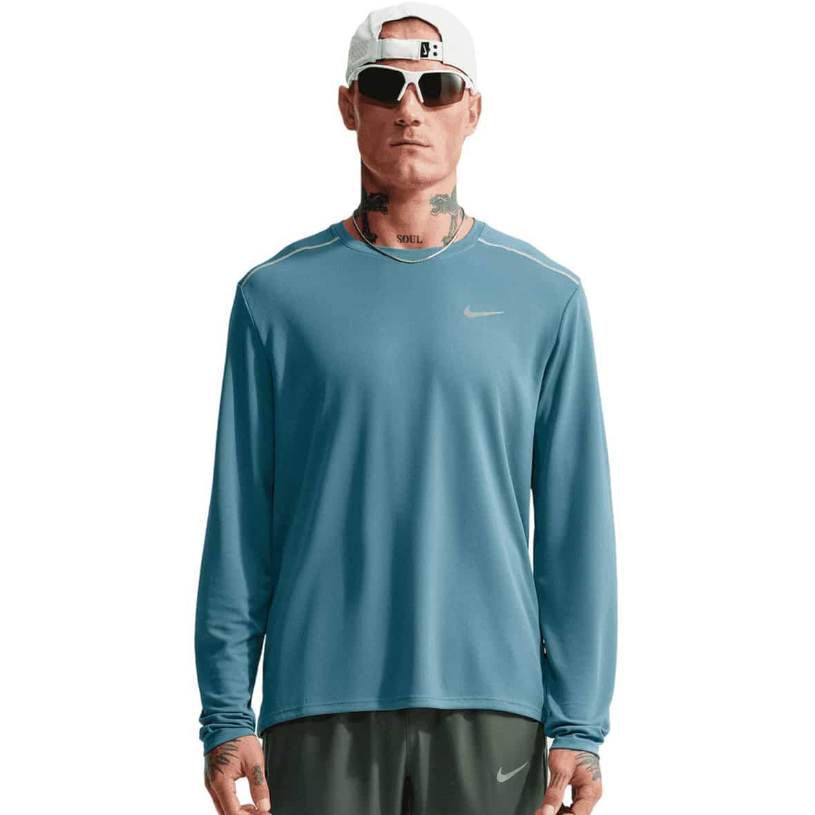 Miler  Dri-Fit Herren Laufshirt Grau_008__SMOKEY BLUE/REFLECTIVE SILV | XXL