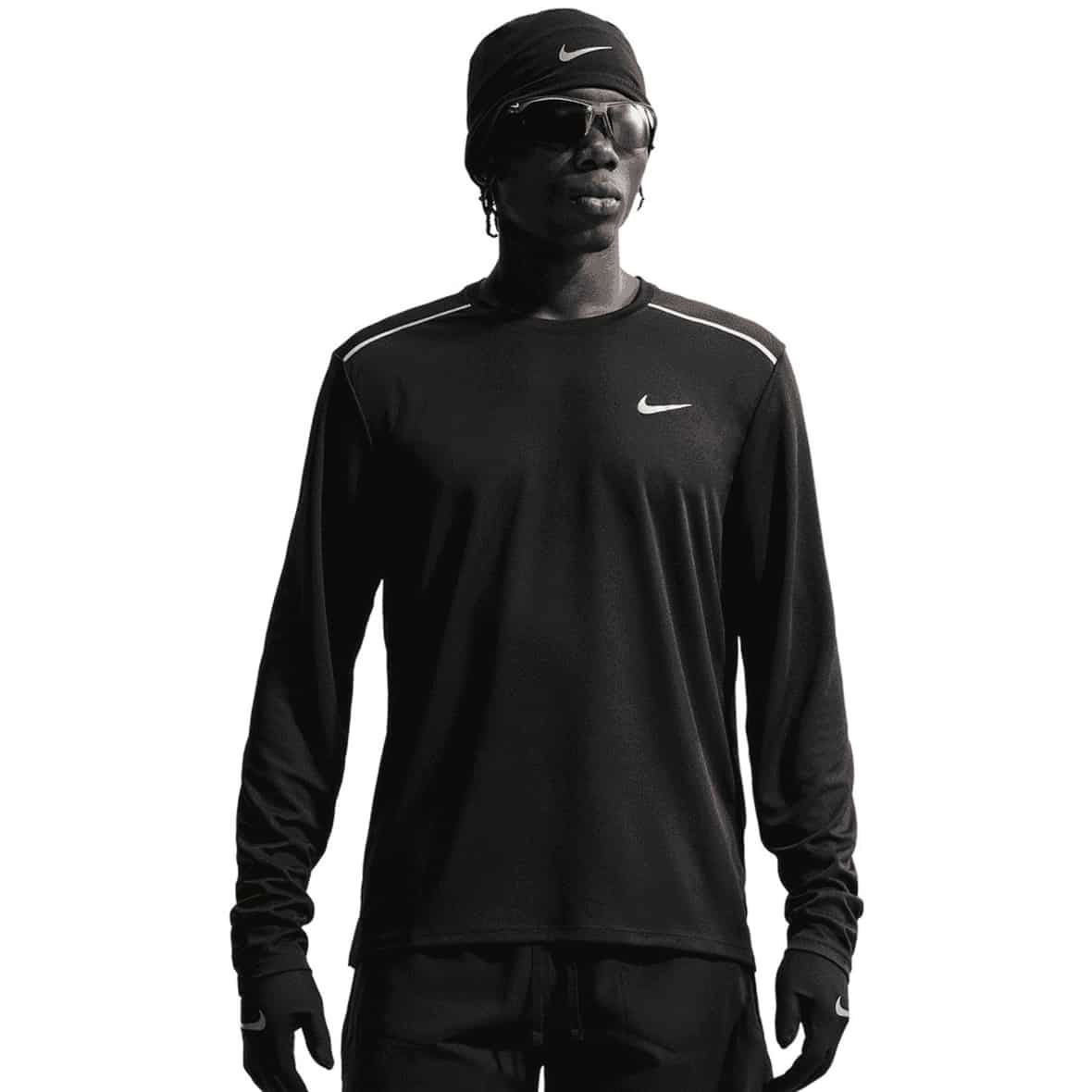 Miler  Dri-Fit Herren Laufshirt Schwarz_010__BLACK/REFLECTIVE SILV | L