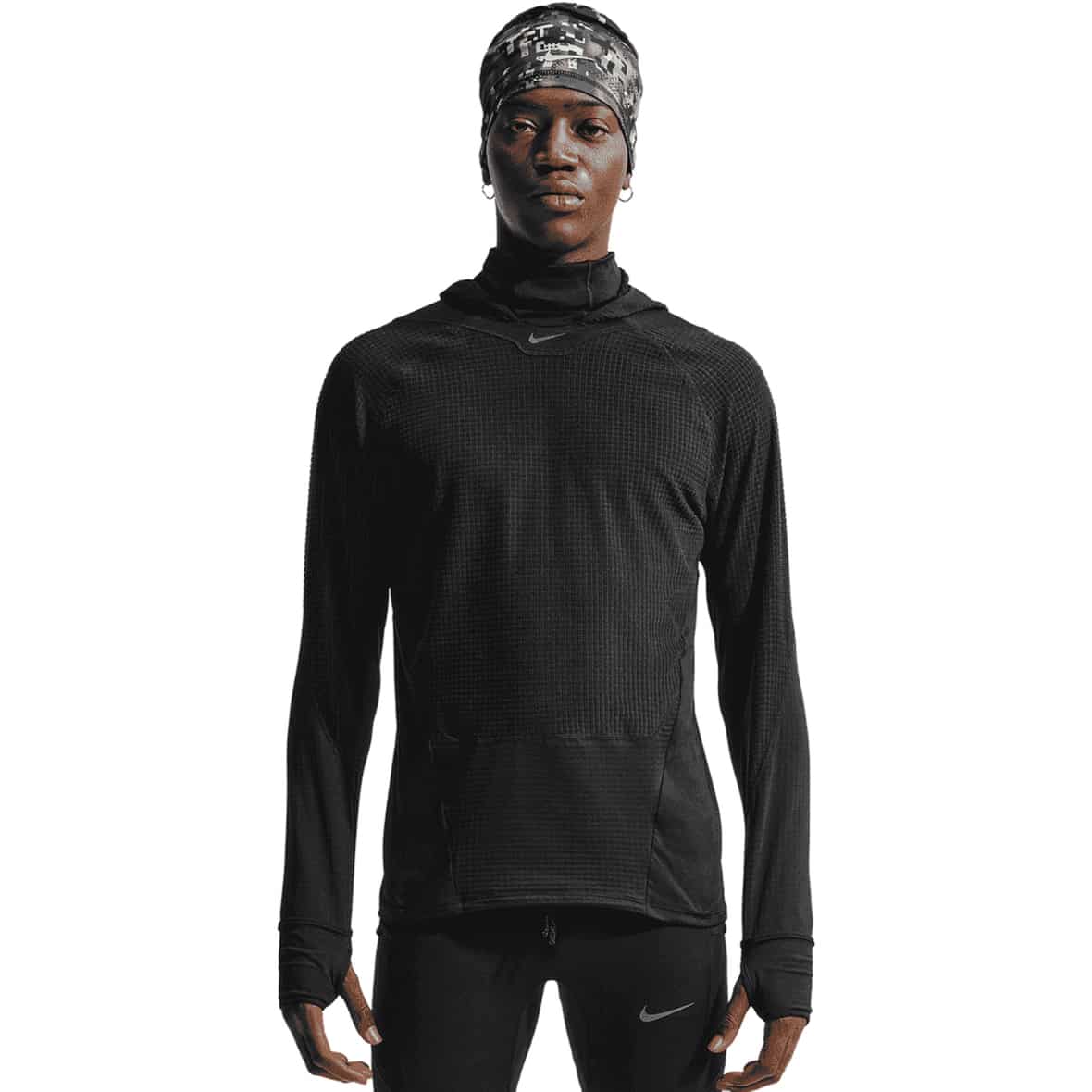 Stride Therma-Fit  Herren Laufshirt Schwarz_010__BLACK/BLACK/BLACK/REFBLK | L