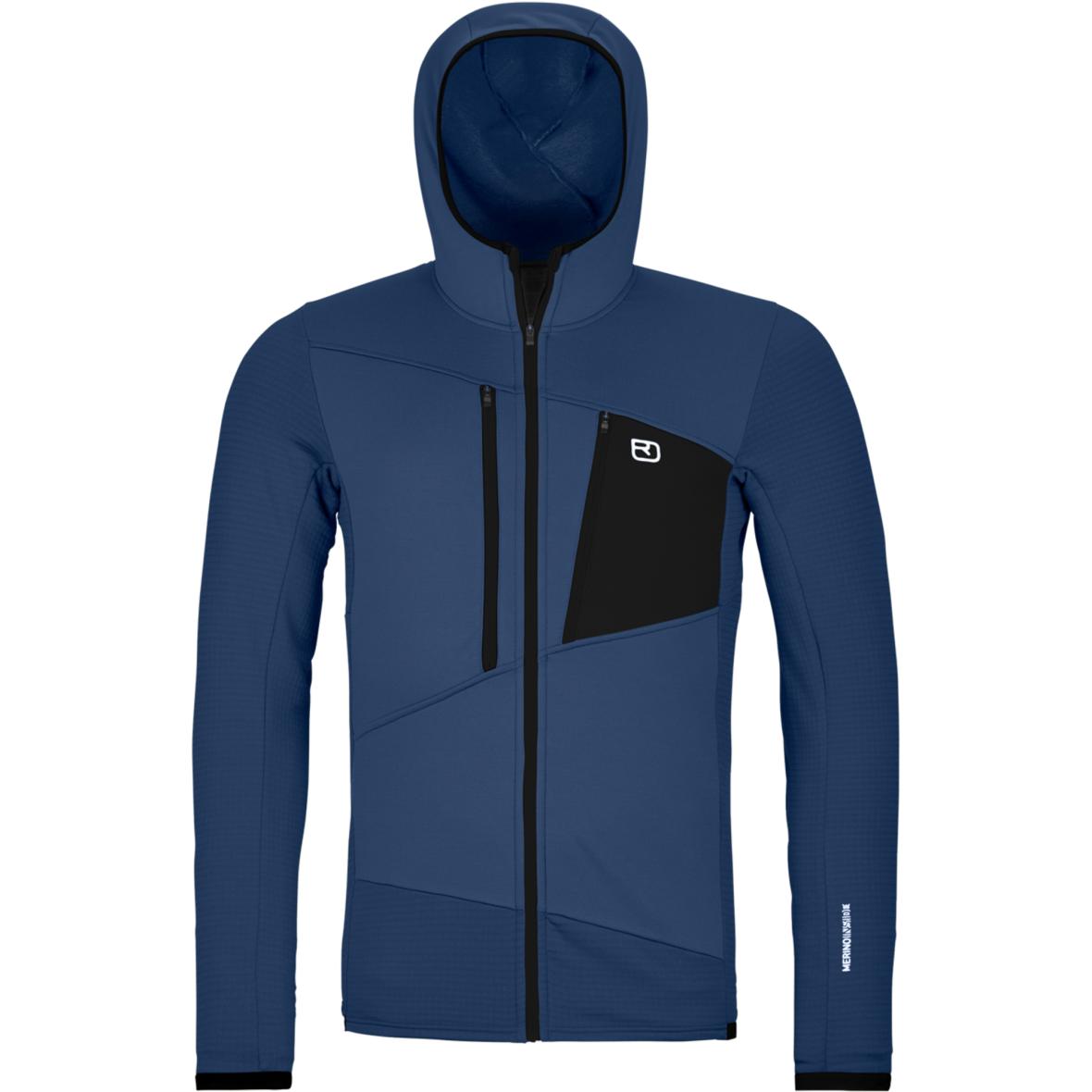 Fleece Grid Hoody Herren Fleecejacke Blau_O00630 | L