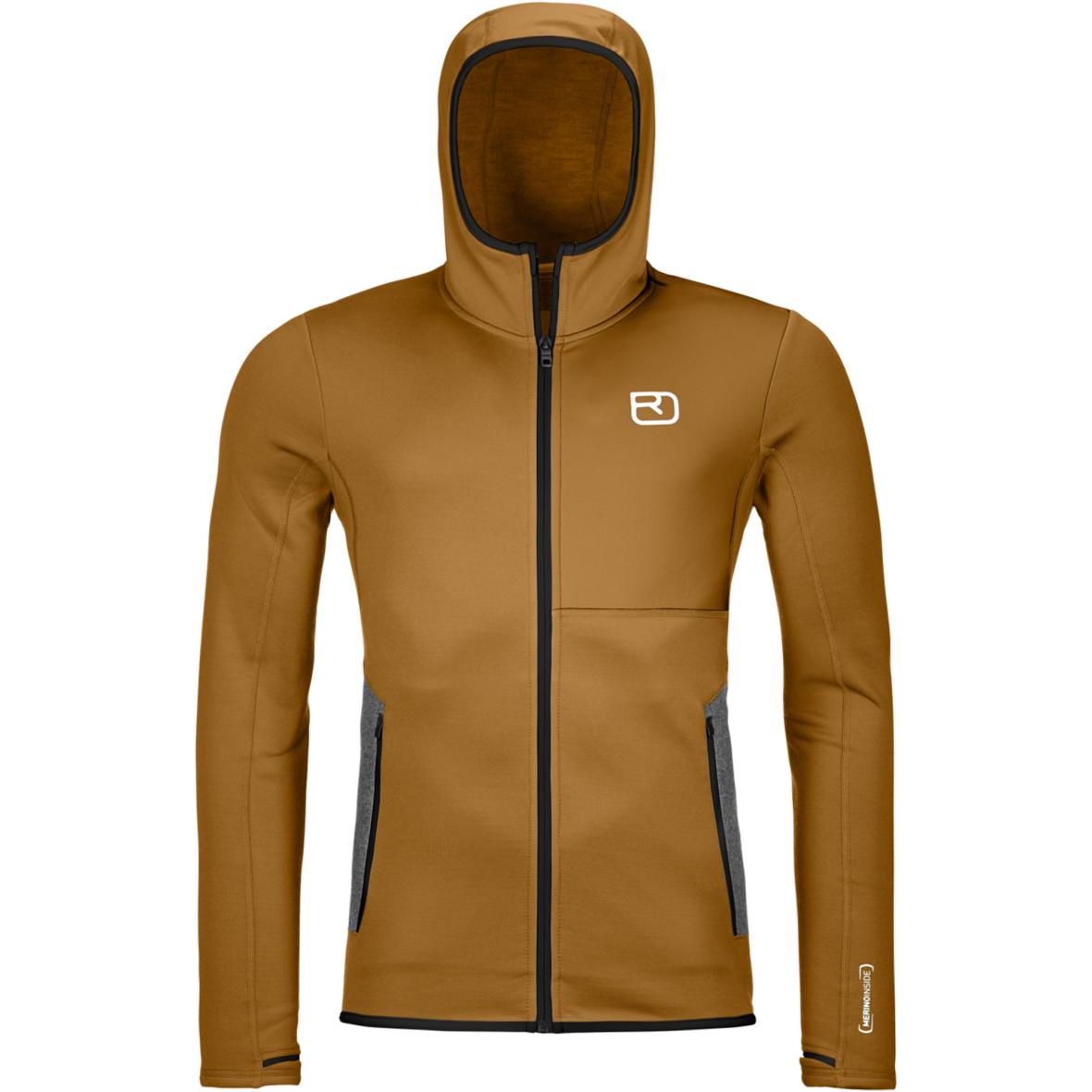 Fleece Hoody  Herren Fleecejacke Braun_O00735 | XXL