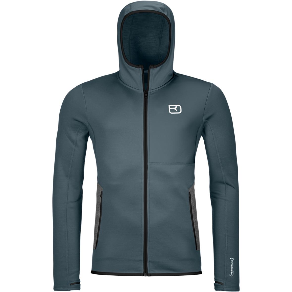 Fleece Hoody  Herren Fleecejacke Grau_O00197 | XL