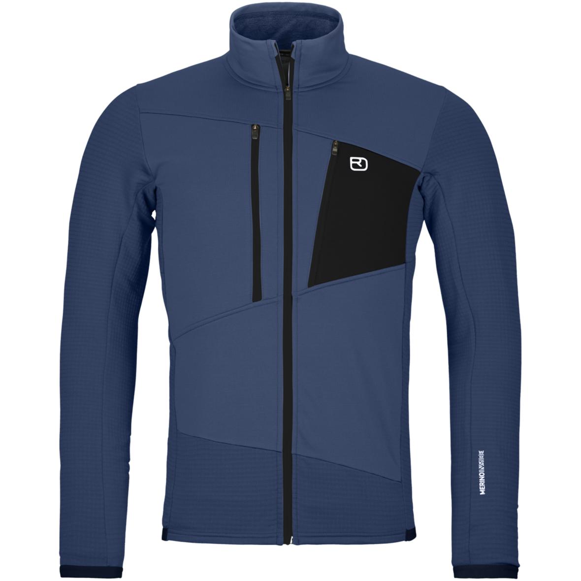 Fleece Grid Herren Fleecejacke Blau_O00630 | XL