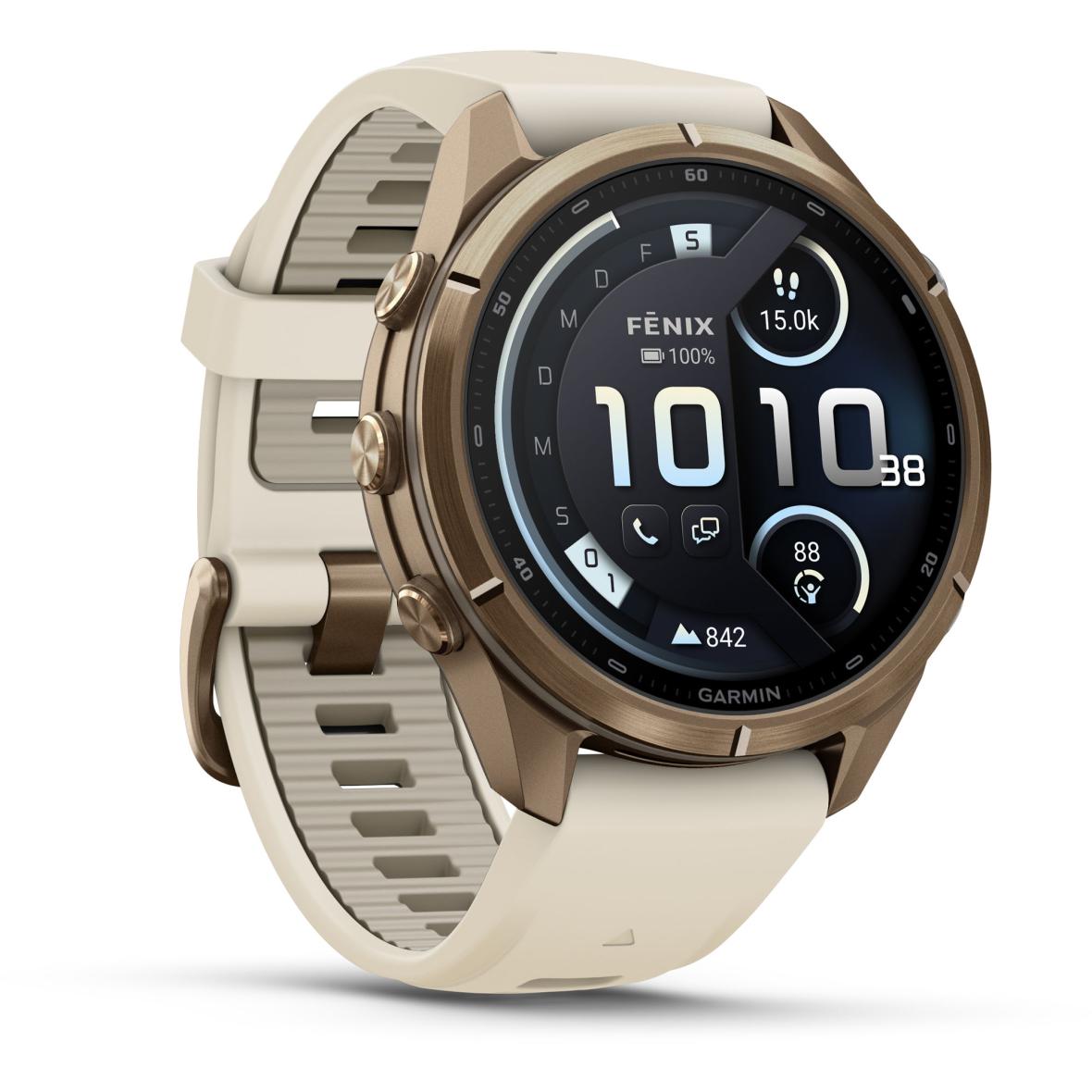 fenix 9 PRO – inReach 43mm Gold Titan Sportuhr Beige_CREME/FRENCH GRAY | one size