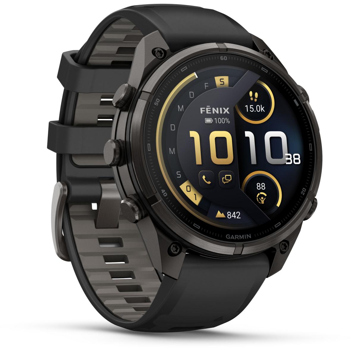 fenix 9 PRO – inReach 47mm Carbon Sportuhr Schwarz_SCHWARZ/KIESELGRA | one size