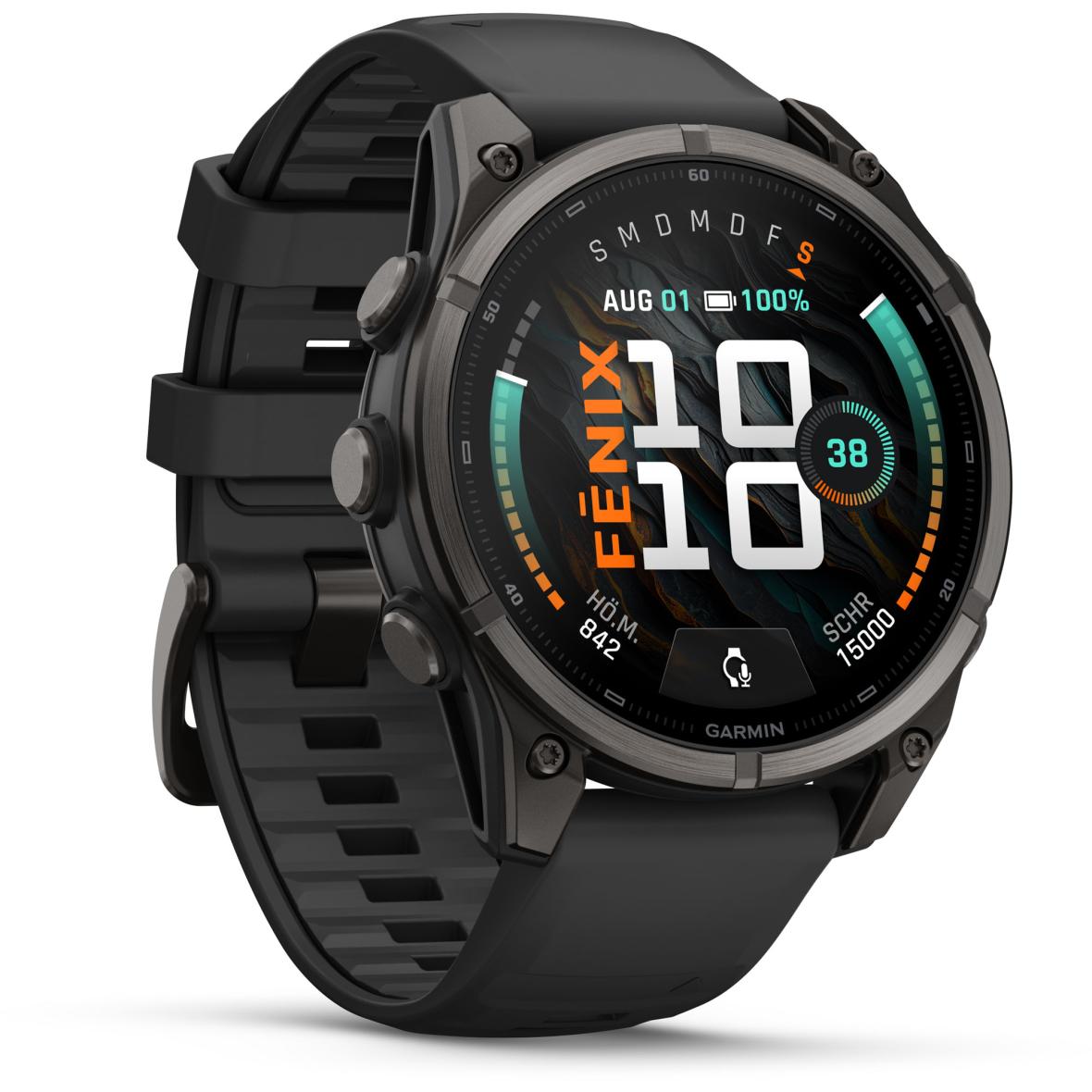 fenix 9 – 47 mm DLC Titan Sportuhr Schwarz_SCHWARZ | one size
