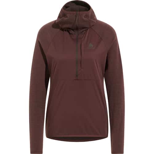 Odlo Zeroweight Pro PW Seamless Windproof Mid Layer Hoody 1/2 Zip Damen Langlaufjacke bei Sport Schuster München