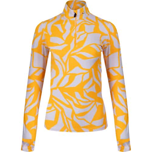 Motion Print Half-Zip Damen Rollkragenshirt