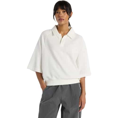 New Balance Coastal Fleece Oversized Polo Damen T-Shirt bei Sport Schuster München