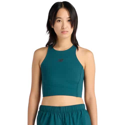 New Balance Sleek Storage Race Crop Damen Laufshirt bei Sport Schuster München