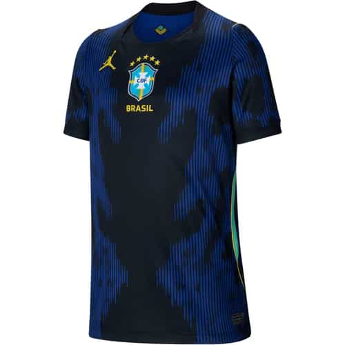 Nike Brasilien 2026 Auswärtsstadion Jordan Dri-FIT Replika Kinder Fußballtrikot bei Sport Schuster München