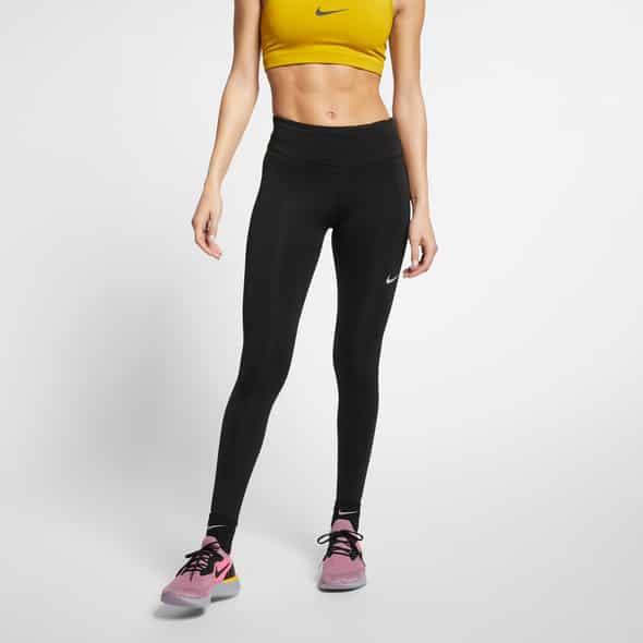 Nike W NK Fast Tight Damen (Schwarz XL ) Laufbekleidung