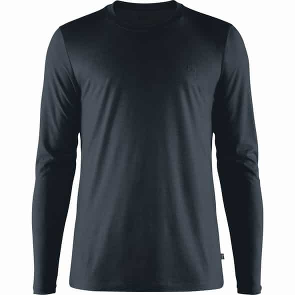 Fjällräven Abisko Wool LS M Herren Longsleeve (Dunkelblau L ) Kletterbekleidung