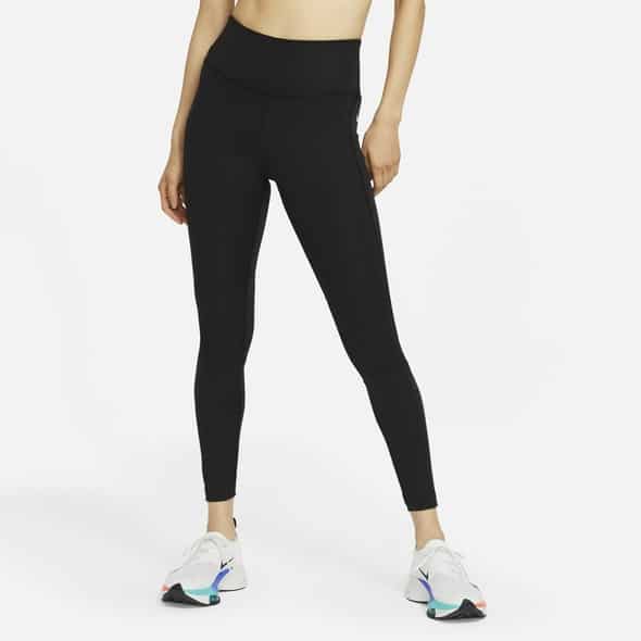 Nike W NK Fast Tight Damen Laufhose (Schwarz L ) Walkingbekleidung
