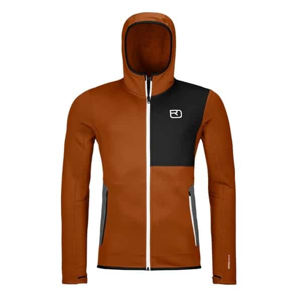 Ortovox Fleece Hoody M Herren Fleecejacke (Orange L ) Wanderbekleidung