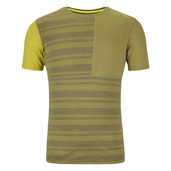 Ortovox 185 Rock'n'Wool Short Sleeve M Herren Funktionsunterhemd (Lime ) Laufbekleidung