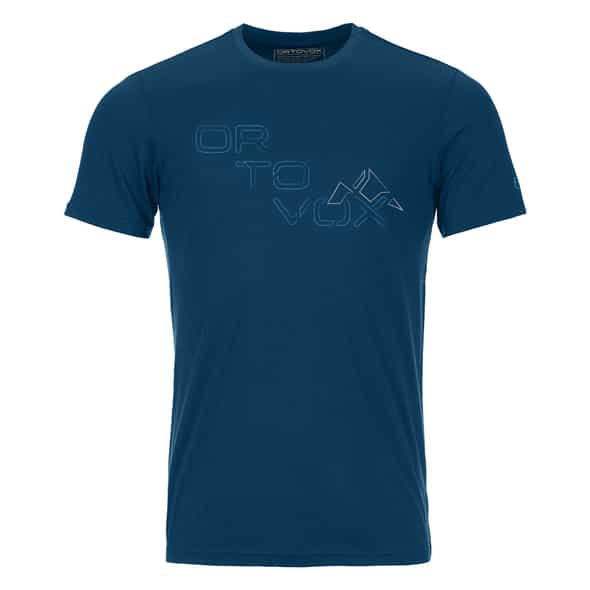 Ortovox 185 Merino Tangram Logo T-Shirt M Herren (Dunkelblau M) Skitourenbekleidung