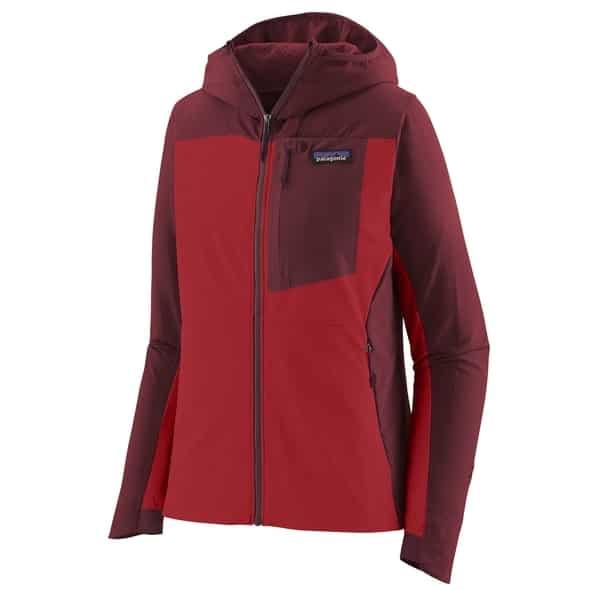 W's R1 CrossStrata Softshell Hoody Rot_TOURING RED | L