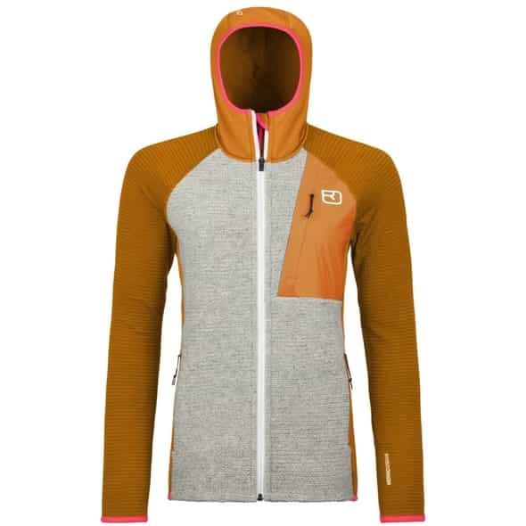 Ortovox Fleece Grid Plus Classic Knit Hoody W Damen (Orange M ) Fleecejacken