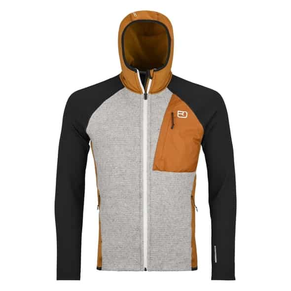 Ortovox Fleece Grid Plus Classic Knit Hoody M Herren (Orange XL ) Wanderbekleidung