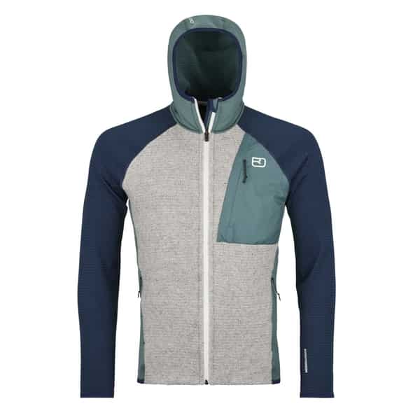 Ortovox Fleece Grid Plus Classic Knit Hoody M Herren (Petrol S ) Wanderbekleidung