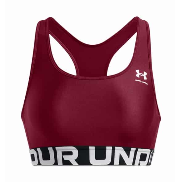Under Armour HG Authentics Mid Branded Bra Damen (Rot M ) Laufbekleidung