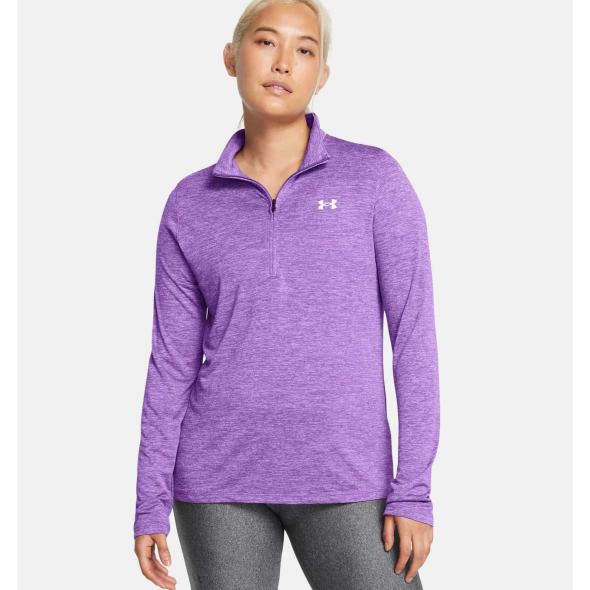 Under Armour Tech 1/2 Zip- Twist Damen (Violett M ) Laufshirts