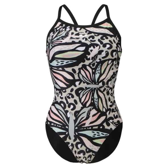 Arena W Butterflies Swimsuit Damen (Schwarz 36 D) Wassersport