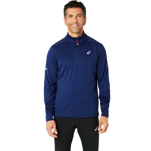 Asics Road Winter 1/2 Zip Mid Layer Herren (Dunkelblau L) Laufbekleidung