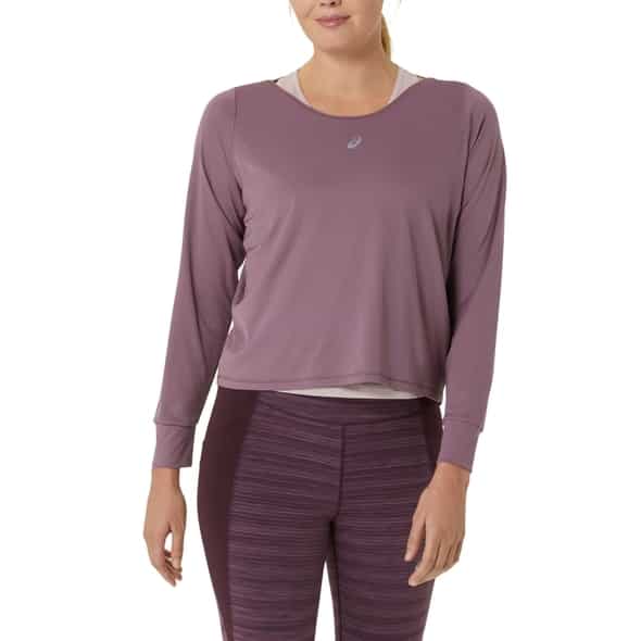 Asics Nagino Run LS Top Damen (Pflaume L) Laufshirts