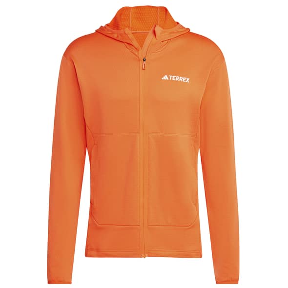 adidas Terrex Xperior Light Fleece Hooded Jacke Herren (Orange S) Langlaufbekleidung