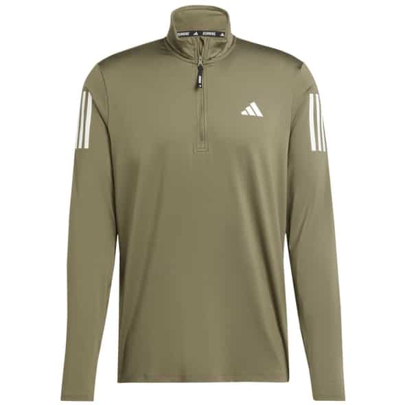 adidas M Own The Run B Half-Zip Herren (Schlamm S) Laufbekleidung