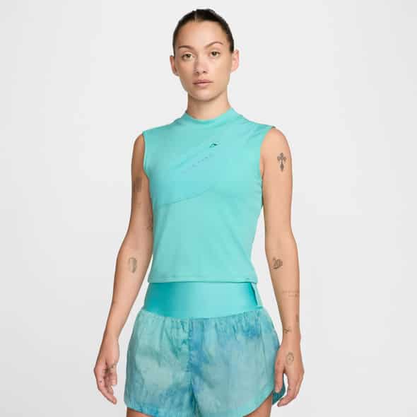 Nike W NK Trail Dri-Fit Storage Tank Damen (Türkis XL) Laufshirts