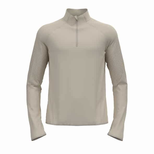 Odlo Zeroweight Warm Mid Layer 1/2 Zip Herren (Hellgrau M)