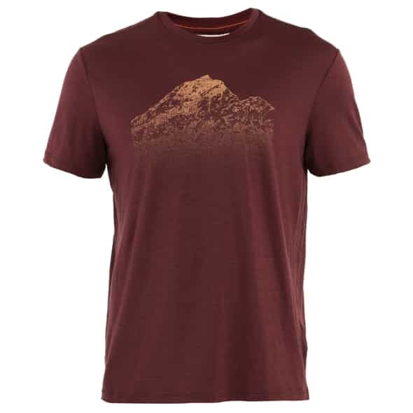 Icebreaker Men Merino 150 Tech Lite SS Tee Rising Light Herren (Dunkelrot S) T-Shirts