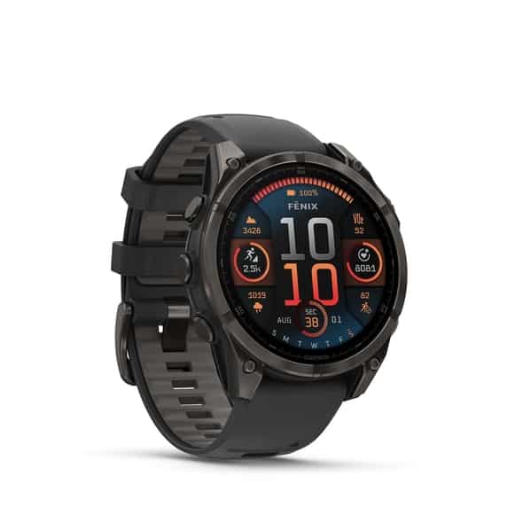 Garmin fenix 8 - 47 mm AMOLED Sapphire Titan (Schwarz One Size) Sportuhren