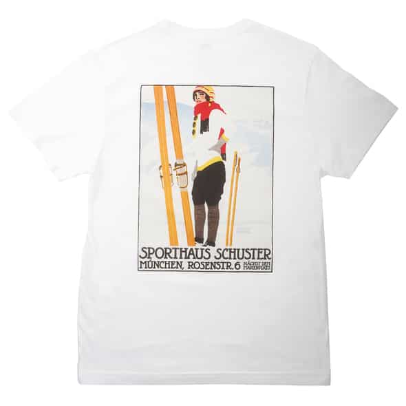 ASMü Vintage Shirt Skifahrerin 1920 Unisex (Weiß XL)