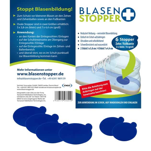 Blasenstopper für Zehen/Fusskante (6 Stck) Blau_BLAU | one size