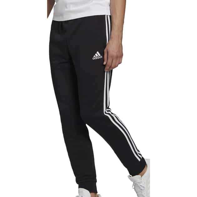 M 3 Stripes French Terry Tapered Cuff Pant Schwarz_000__BLACK/WHITE | S