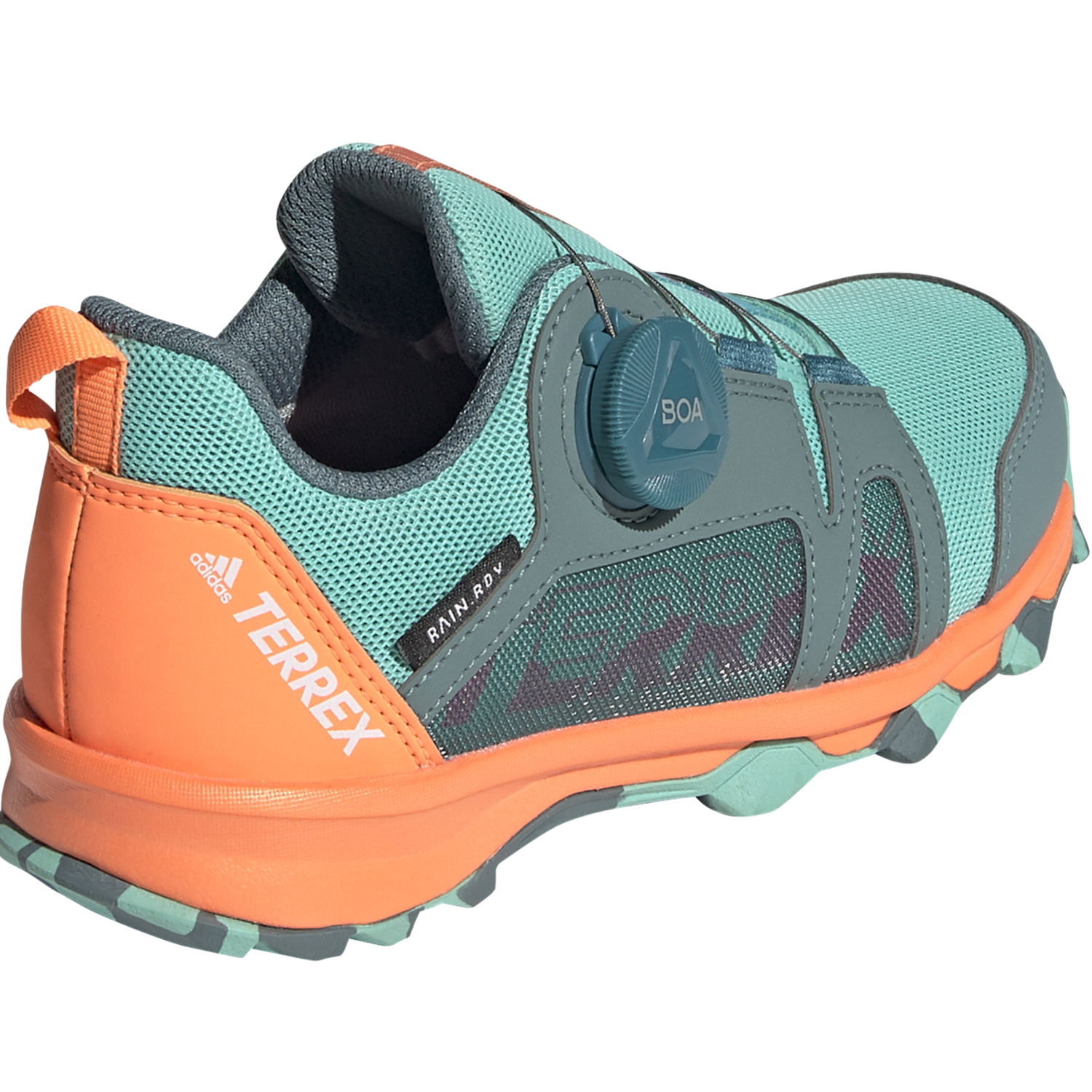 adidas - Terrex Agravic Boa RAIN.RDY Wanderschuhe Kinder glory blue footwear white signal green 